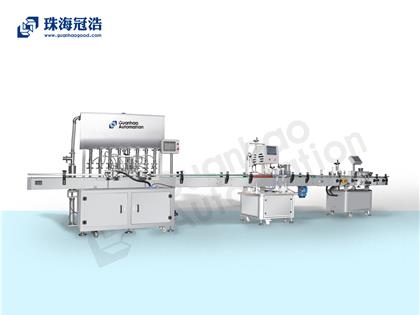 自動化膏體、液體灌裝、旋蓋、貼標生產線