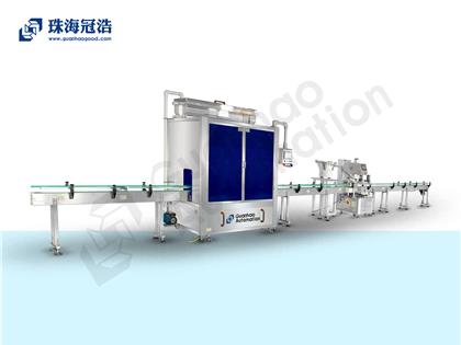 自動16頭醫(yī)用鹽水防腐灌裝、旋蓋生產(chǎn)線